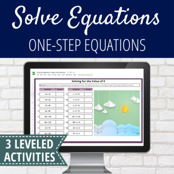 Preview of Solving One-Step Equations with Positive Whole Numbers