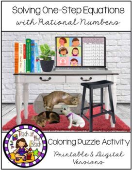 Preview of Solving One-Step Equations with Rational Numbers (Printable & Digital Versions)