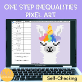 Solving One Step Inequalities Digital Pixel Art Activity f
