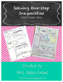 Solving One-Step Inequalities Sketch Notes