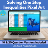 Solving One Step Inequalities Math Pixel Art | 4 Operation