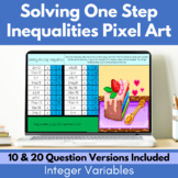Solving One Step Inequalities Math Pixel Art | Integers