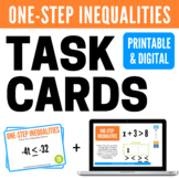Solving One Step Inequalities Task Cards and Digital Boom Cards™