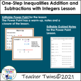 Solving One-Step Inequalities Addition and Subtraction wit