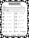 Solving One-Step and Two-Step Equations Worksheet