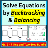Solving One & Two Step Equations 6th - 7th Grade BUNDLE | 