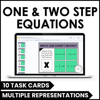 Preview of Solving One & Two Step Equations Activity Which One Doesn't Belong