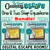 Solving One & Two-Step Equations Digital Escape Room Math 