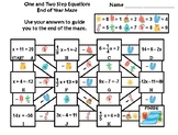 Solving One and Two Step Equations Activity: End of Year/ 