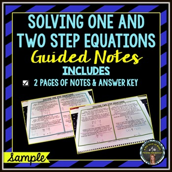 Preview of Free Solving One and Two Step Equations: Basic Guided Notes