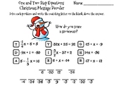 Solving One and Two Step Equations Christmas Math Activity