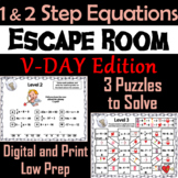 Solving One and Two Step Equations: Escape Room Valentine'