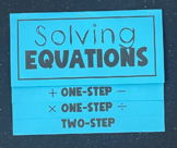 Solving One- and Two- Step Equations (Foldable)