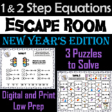 Solving One and Two Step Equations Game: Escape Room New Y