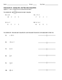 Solving One- and Two-Step Inequalities Homework