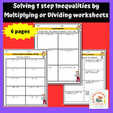 Solving One step Inequalities by Multiplying or Dividing w