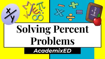 Preview of Solving Percent Problems Instructional Slides - Guided Notes (with Answer Key)