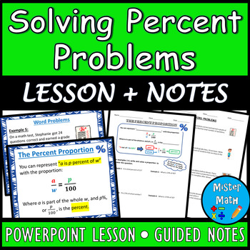 Preview of Solving Percent Problems PPT & Guided Notes BUNDLE