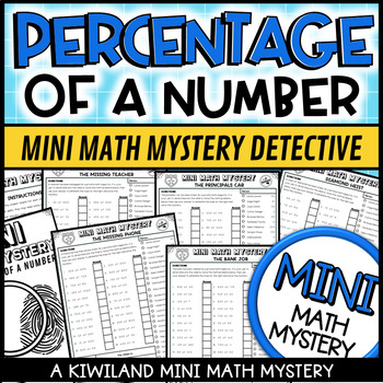 Preview of Solving Percentages Mini Math Mystery with Percentage of a Number