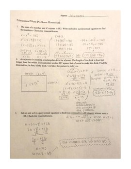 Solving Polynomial Equations Word Problems by Stani Schiavone