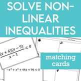 Solving Polynomial and Rational Inequalities Matching Card