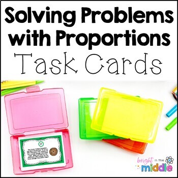Preview of Proportions Word Problems Task Cards: 7.RP.3