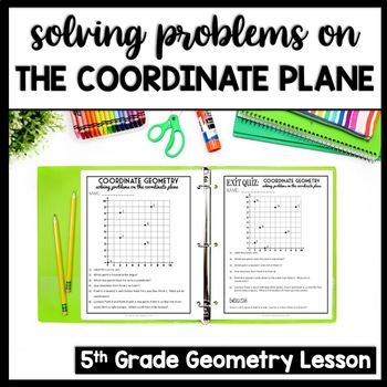 Preview of Distance on the Coordinate Plane Notes, Quadrant 1 Grid, Plotting Ordered Pairs