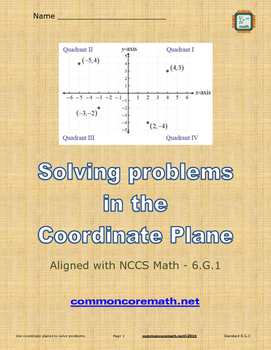 Preview of Solving Problems in the Coordinate Plane - 6.G.3