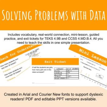 Preview of Solving Problems with Data PowerPoint Slides (Editable PPT Form)