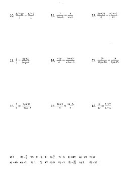 Solving Proportions #2 Joke Worksheet with Answer Key by Plant Problems