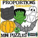 Solving Proportions 5 Halloween Cooperative Mini-Puzzles S