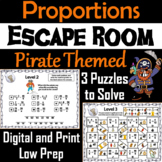 Solving Proportions Activity: Pirate Themed Escape Room Math