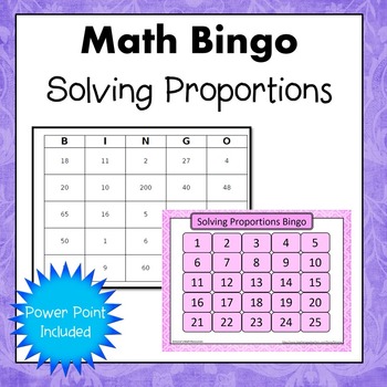 Preview of Solving Proportions Bingo