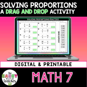 Preview of Solving Proportions Digital Activity