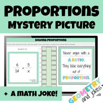 Preview of Solving Proportions Digital Mystery Picture Activity