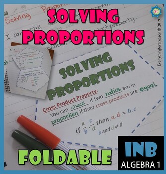 Preview of Solving Proportions by cross products and Mult Property Foldable