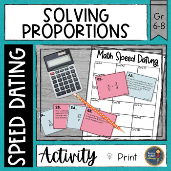 Preview of Solving Proportions Math Speed Dating - Task Cards