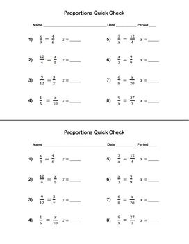 review of proportions homework 1 answer key