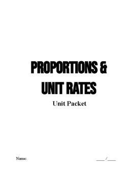 Preview of Solving Proportions & Unit Rates Unit