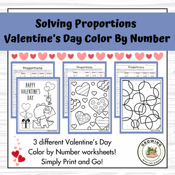 Preview of Solving Proportions Valentine's Day Color By Number