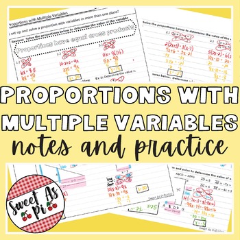 Preview of Solving Proportions with Variables - Guided Notes and Practice