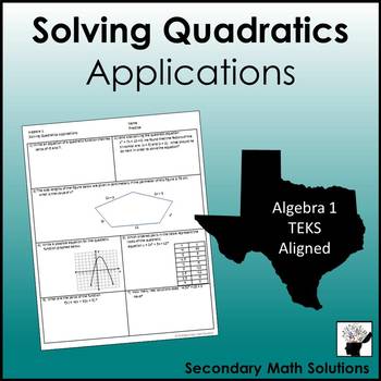 Preview of Writing Equations of Quadratics plus Applications