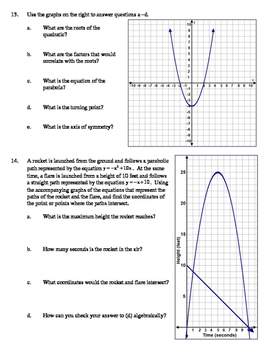 solving quadratic equations graphically worksheet