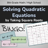Solving Quadratic Equations BINGO
