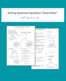 Solving Quadratic Equations "Cheat Sheet" 