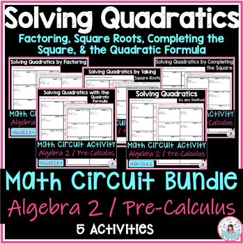 Preview of Solving Quadratic Equations Circuit Activity Bundle