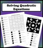 Solving Quadratic Equations Color Worksheet