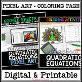 Solving Quadratic Equations Coloring Printable and Digital
