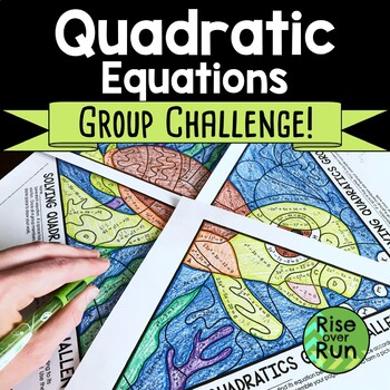 Preview of Solving Quadratic Equations and Factoring Quadratics Coloring Worksheets