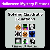 Solving Quadratic Equations - Halloween Math Mystery Pictures